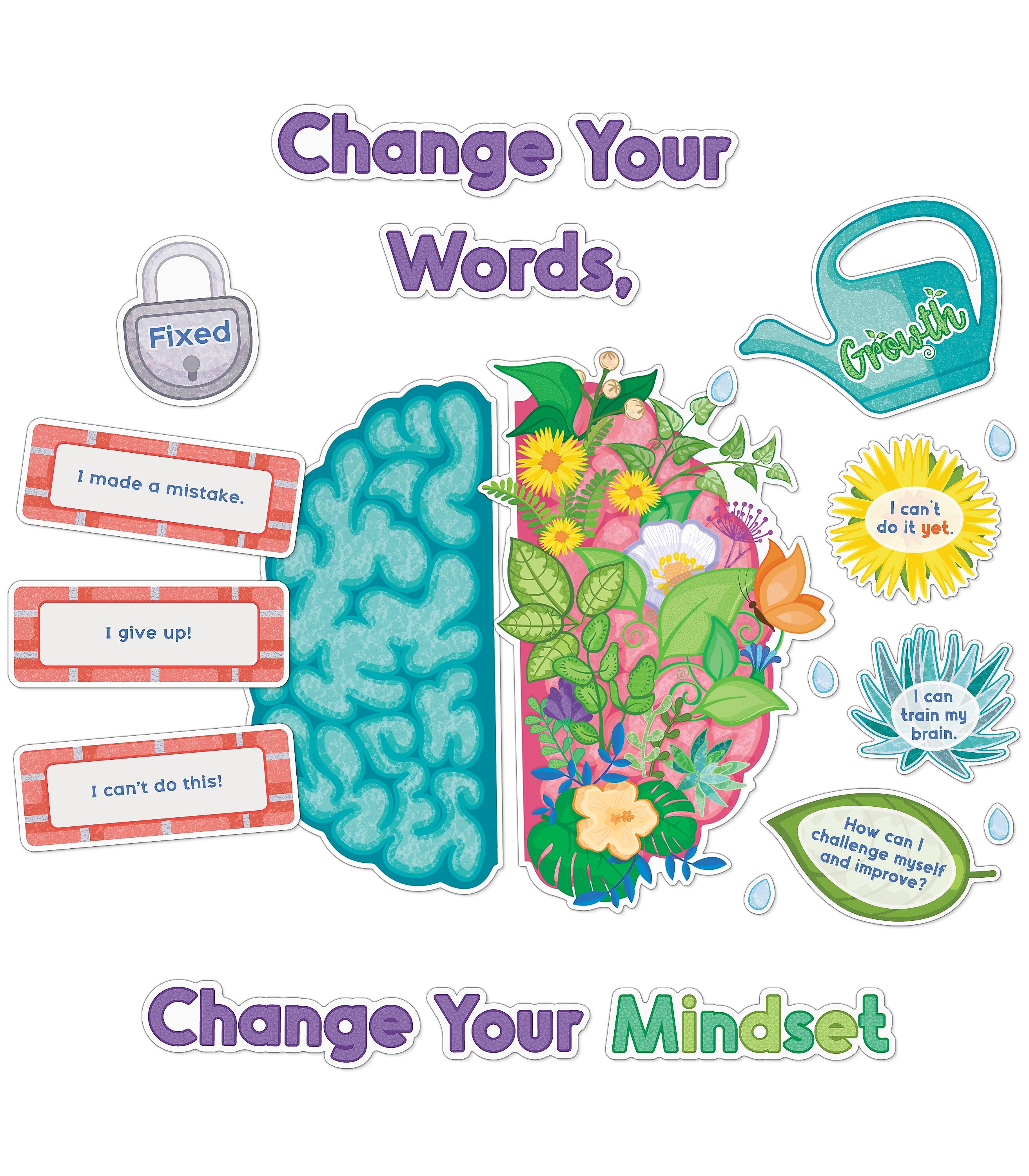 Carson-Dellosa Bloom with a Growth Mindset Bulletin Board Set (110575)