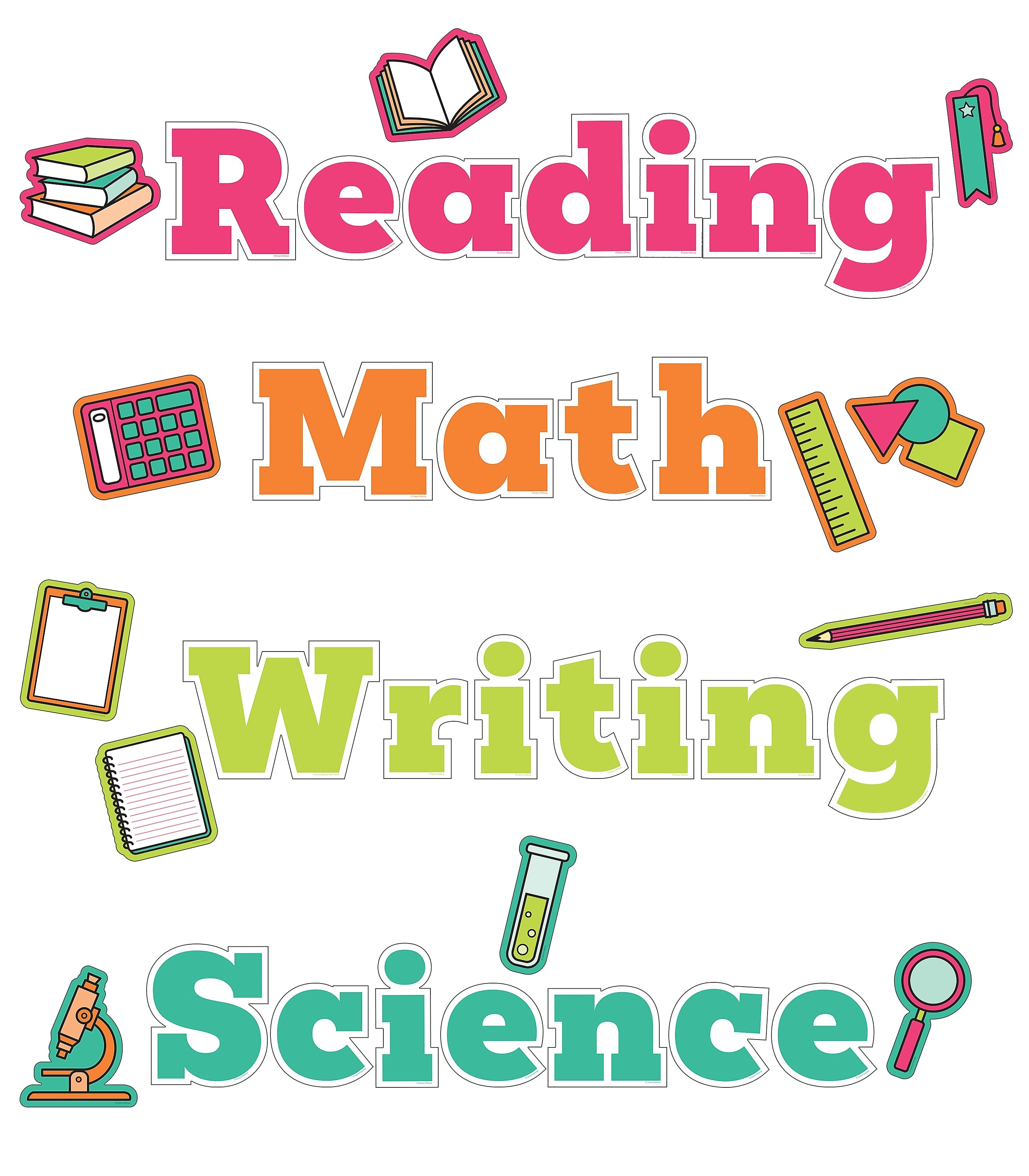 Carson-Dellosa Wall Signs for Core Subjects Bulletin Board Set (110570)