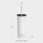 ASOBU Super Sippy Insulated Coffee Tumbler, 20 oz., White (NA-ICT200)