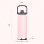 ASOBU Canyon Stainless Steel Vacuum Insulated Water Bottle, 50 oz., Pink (ADNATMF7P)