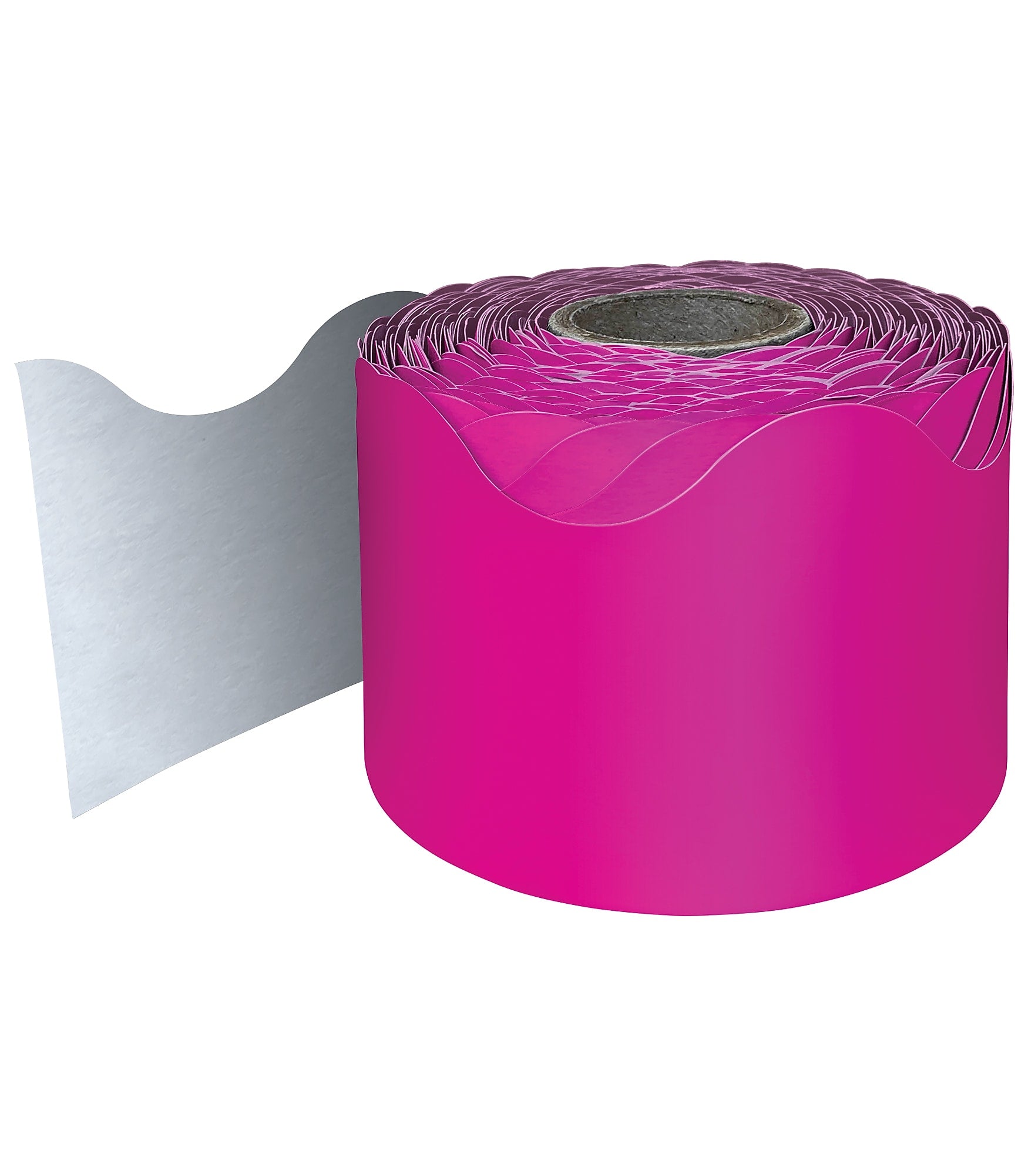 Carson-Dellosa Rolled Scalloped Bulletin Board Borders, Hot Pink (108470)
