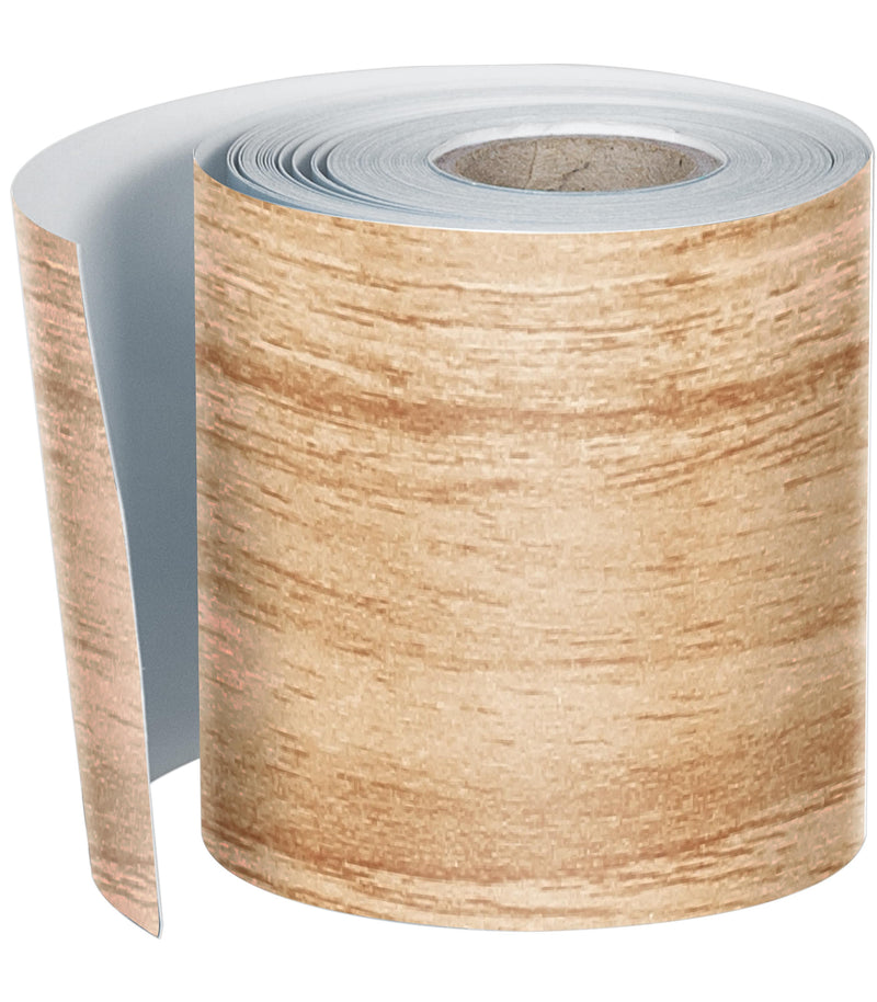 Carson-Dellosa Grow Together Light Wood Grain Rolled Straight Bulletin Board Borders (108510)