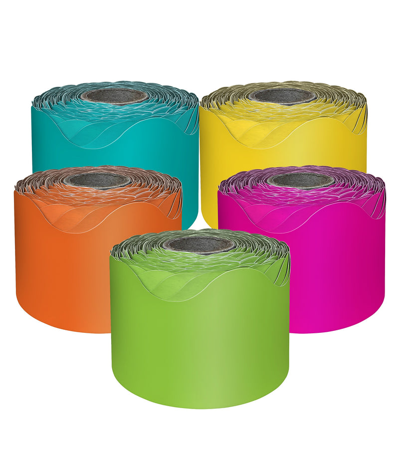 Carson-Dellosa Bright and Colorful Rolled Border Set, 5 Pack (145301)