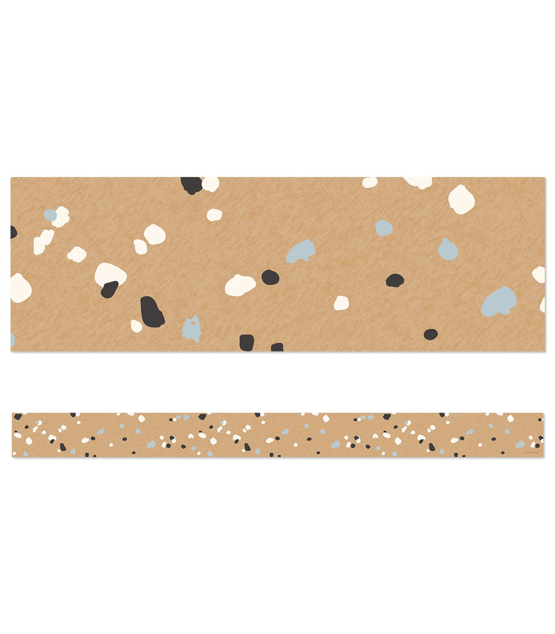 Carson-Dellosa We Belong Speckled Kraft Paper Straight Bulletin Board Borders (108496)