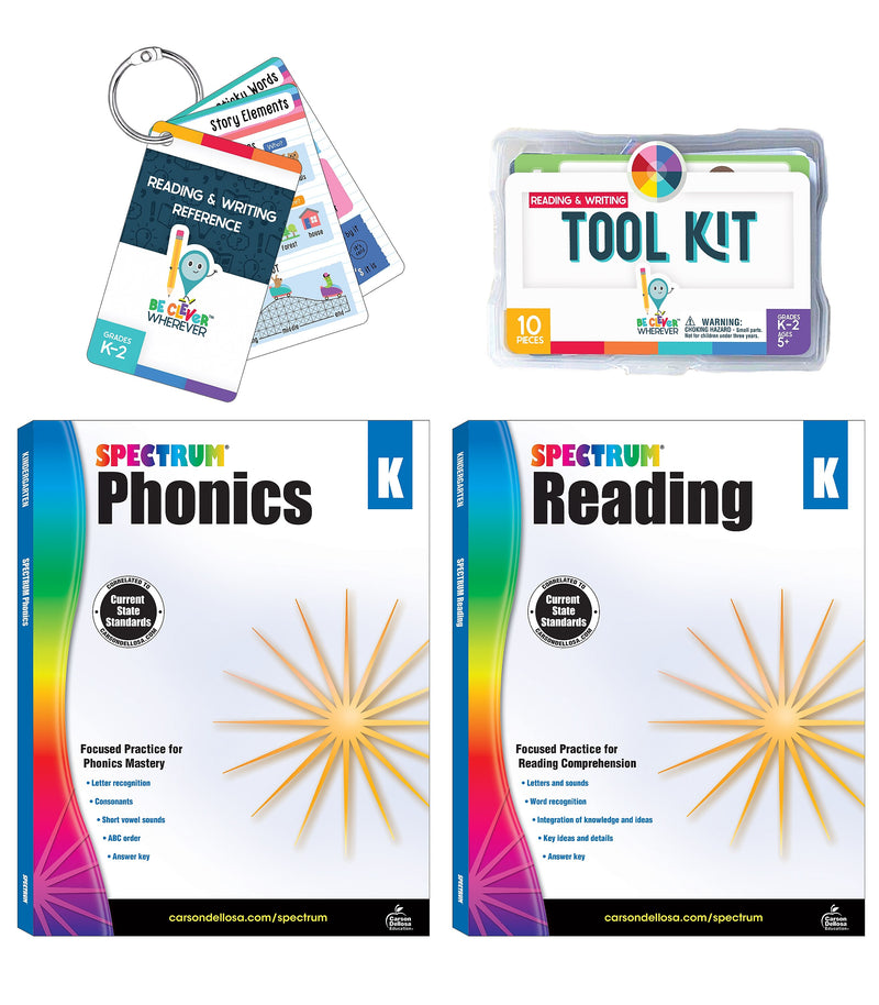 Carson-Dellosa Learning Kit Literacy Student Bundle, Grade K, 4/Pack (145313)