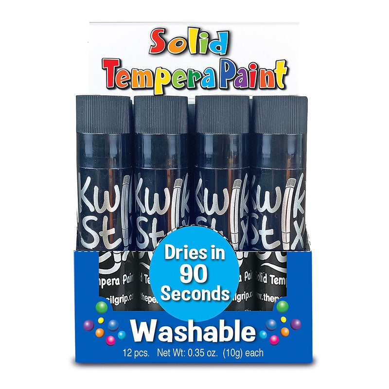 The Pencil Grip Kwik Stix Paint Markers, Black, 12 Per Box, 12 Boxes