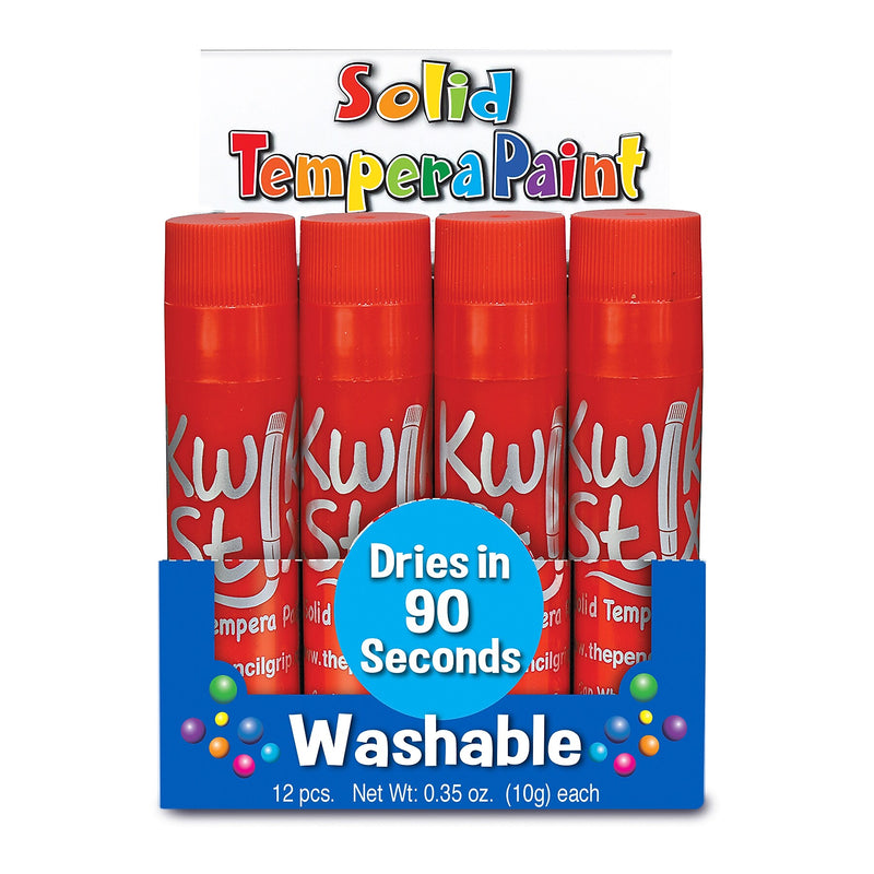 The Pencil Grip Kwik Stix Paint Markers, Red, 12 Per Box, 12 Boxes