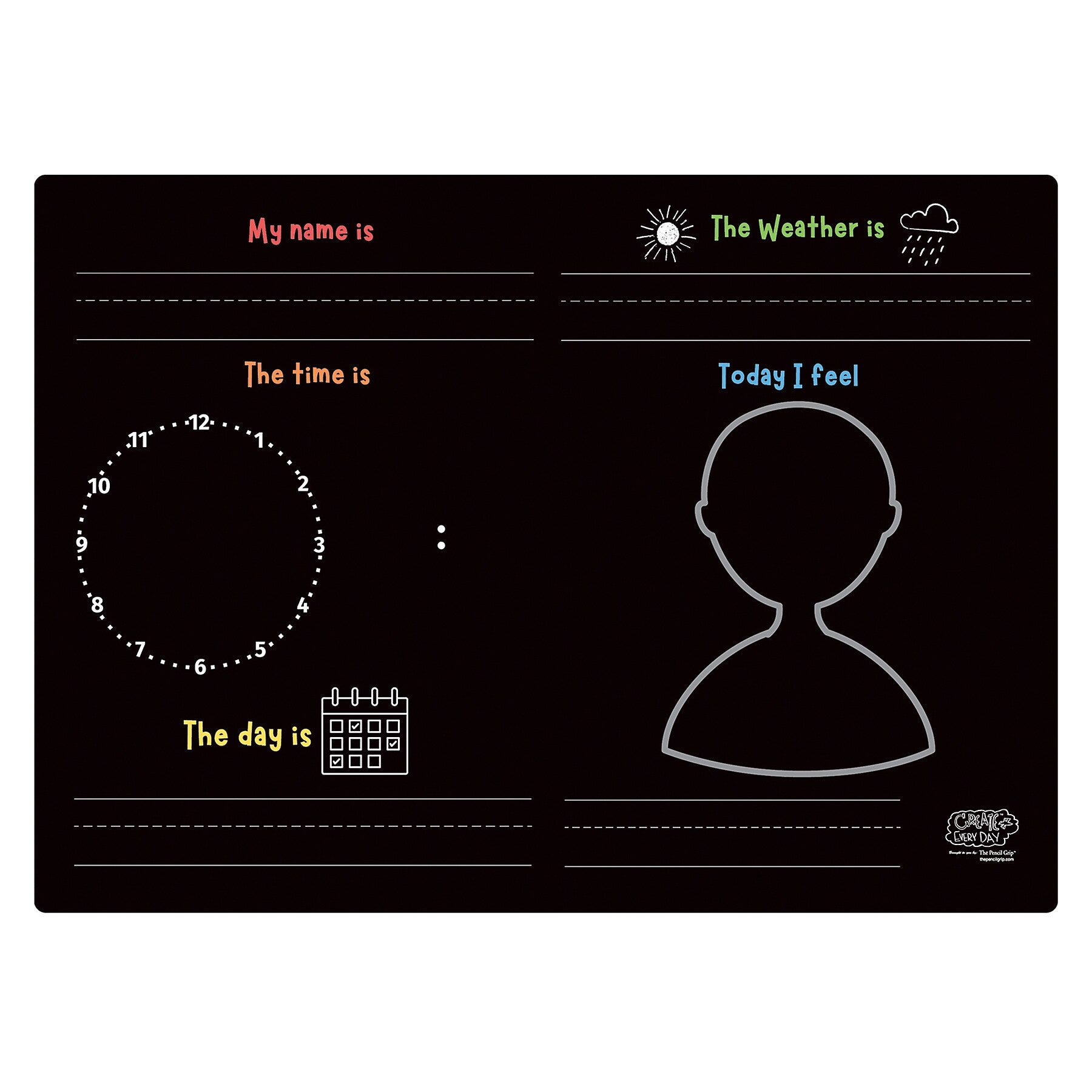 The Pencil Grip Activity Playmat - Fill in the Blanks, Pack of 6
