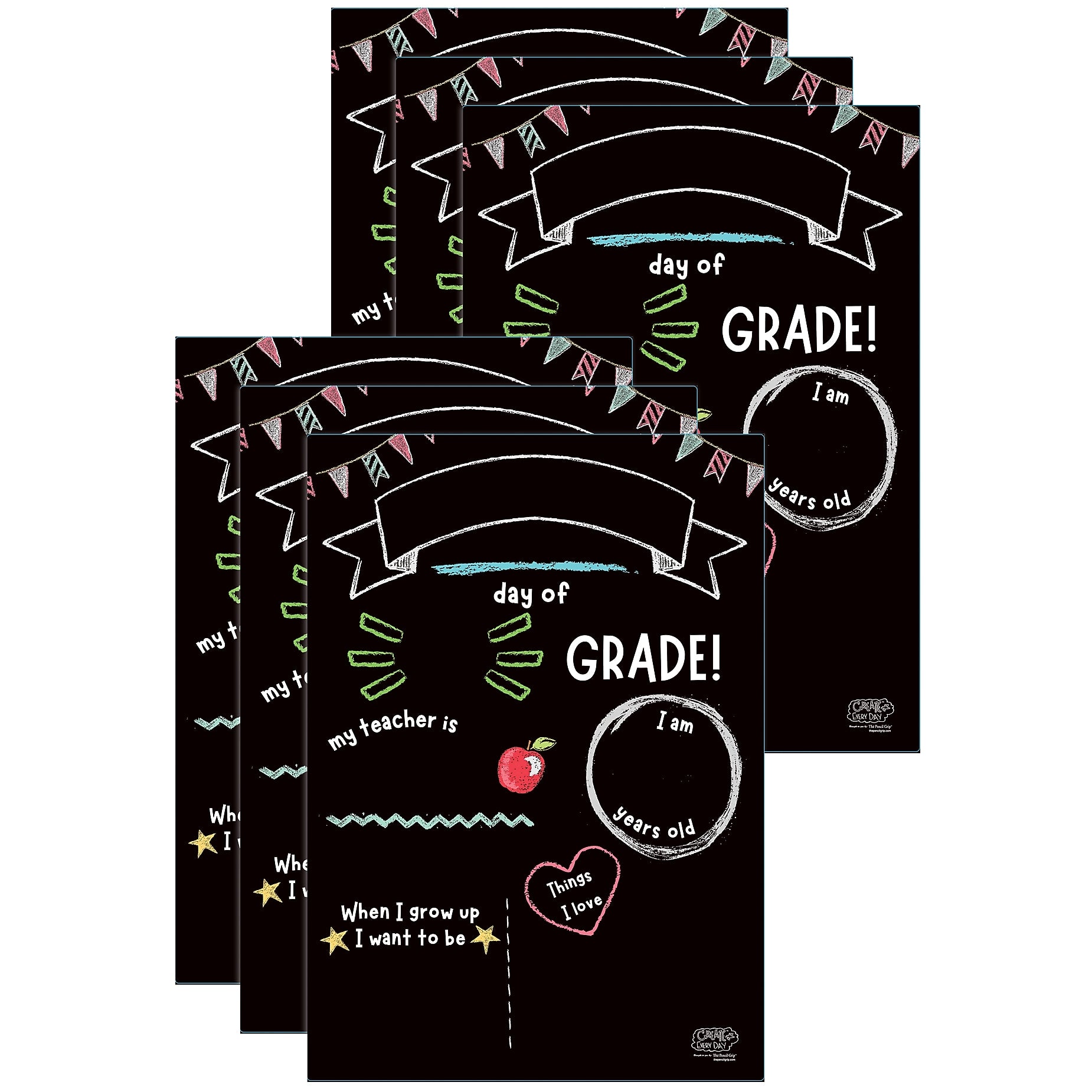 The Pencil Grip Activity Playmat - School Milestones, Pack of 6