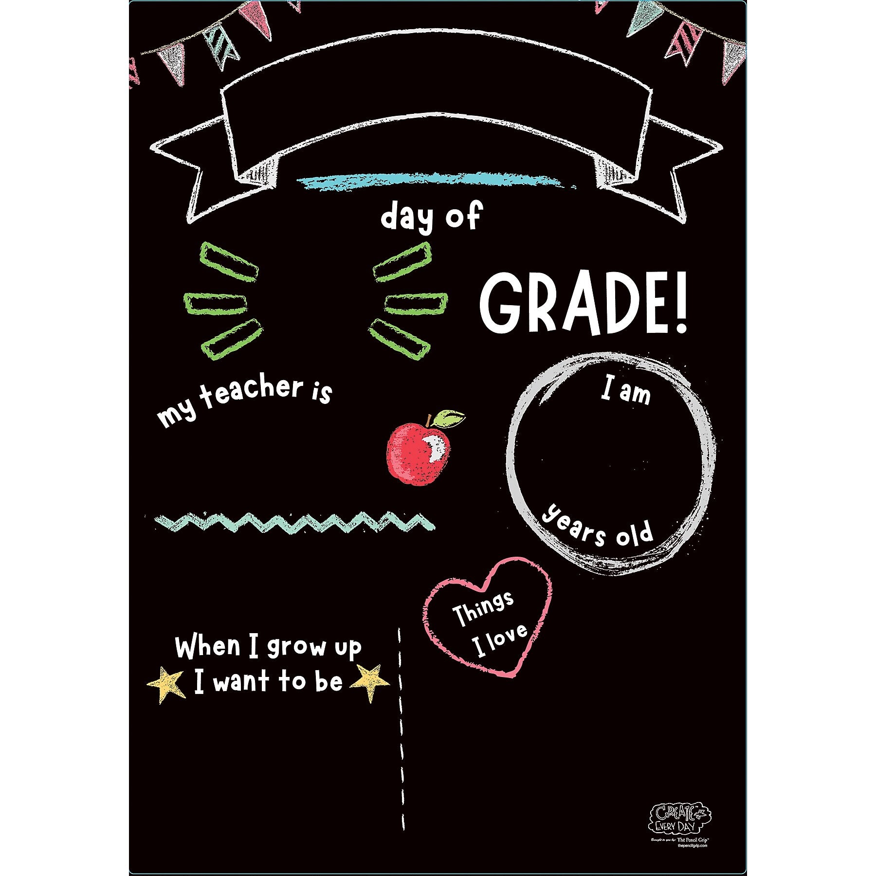 The Pencil Grip Activity Playmat - School Milestones, Pack of 6