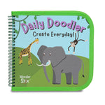 The Pencil Grip Daily Doodler Reusable Activity Book-Wild Animals Cover, Includes 4 Wonder Stix