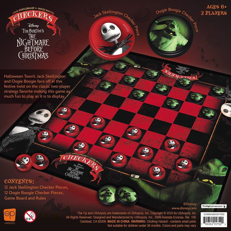 USAopoly Checkers: Disney Tim Burton The Nightmare Before Christmas
