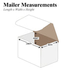 Corrugated Mailers, 3" x 2" x 2", White, 50/Bundle (M322)