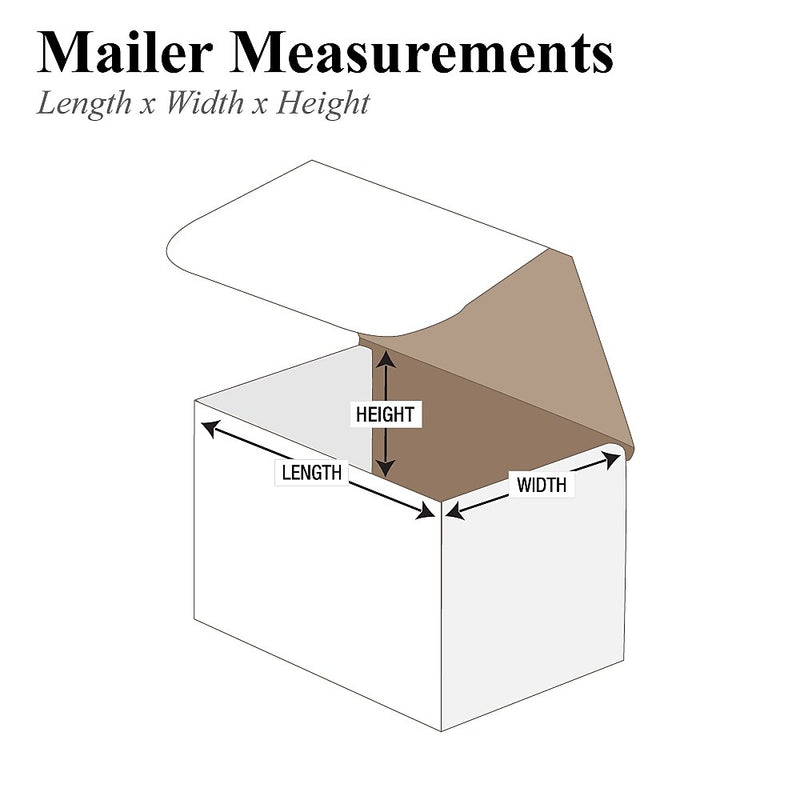 Corrugated Mailers, 3" x 2" x 2", White, 50/Bundle (M322)