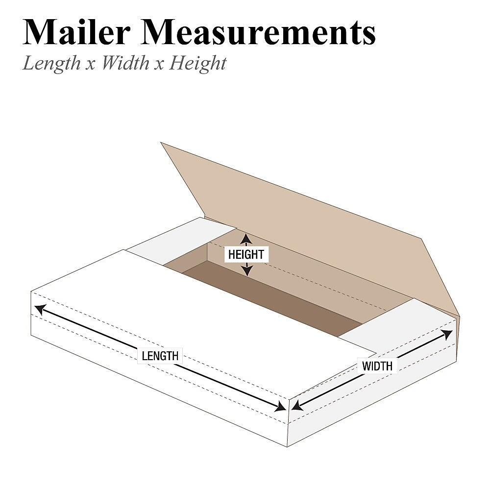 17 1/8" x 14 1/8" x 2" Easy-Fold Mailers, 50/Bundle (M4BK)