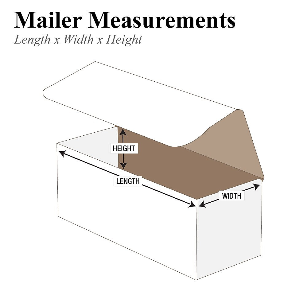 Corrugated Mailers, 12" x 5" x 4", White, 50/Bundle (M1254)