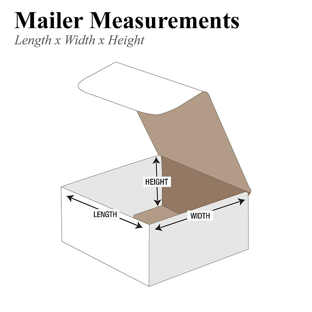Partners Brand Corrugated Mailers, 10" x 8" x 5", White, 50/Bundle