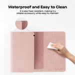Mobile Pixels Inc. Anti Slip Faux Leather Desk Pad, 31.5" x 15.75", Coral Pink (115-1001P06)