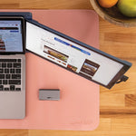 Mobile Pixels Inc. Anti Slip Faux Leather Desk Pad, 31.5" x 15.75", Coral Pink (115-1001P06)