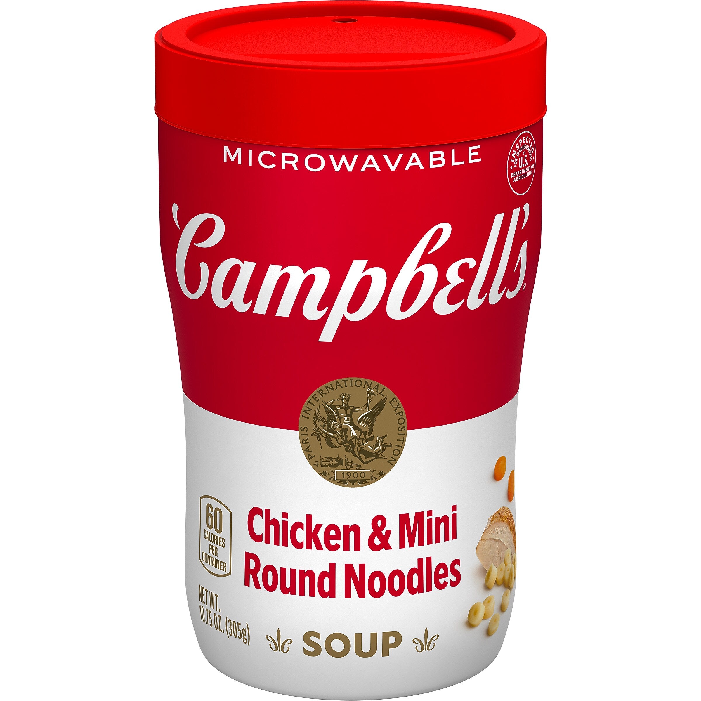 Campbell's Soup on the Go Chicken with Mini Noodles, 10.75oz Cup, 8/Box (351-00007)