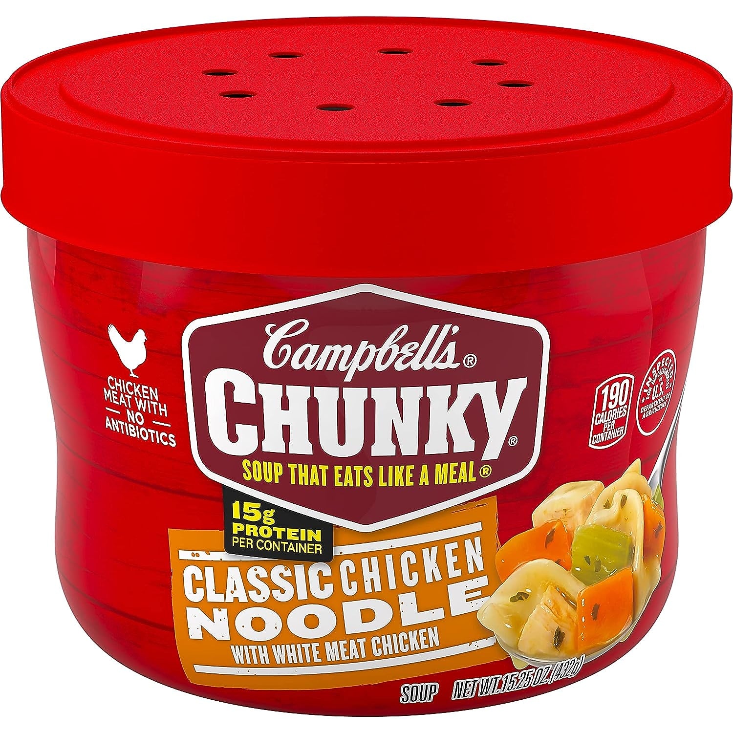 Campbell's Chunky Classic Chicken Noodle BWL, 15.25 oz., 8/Box (351-00003)