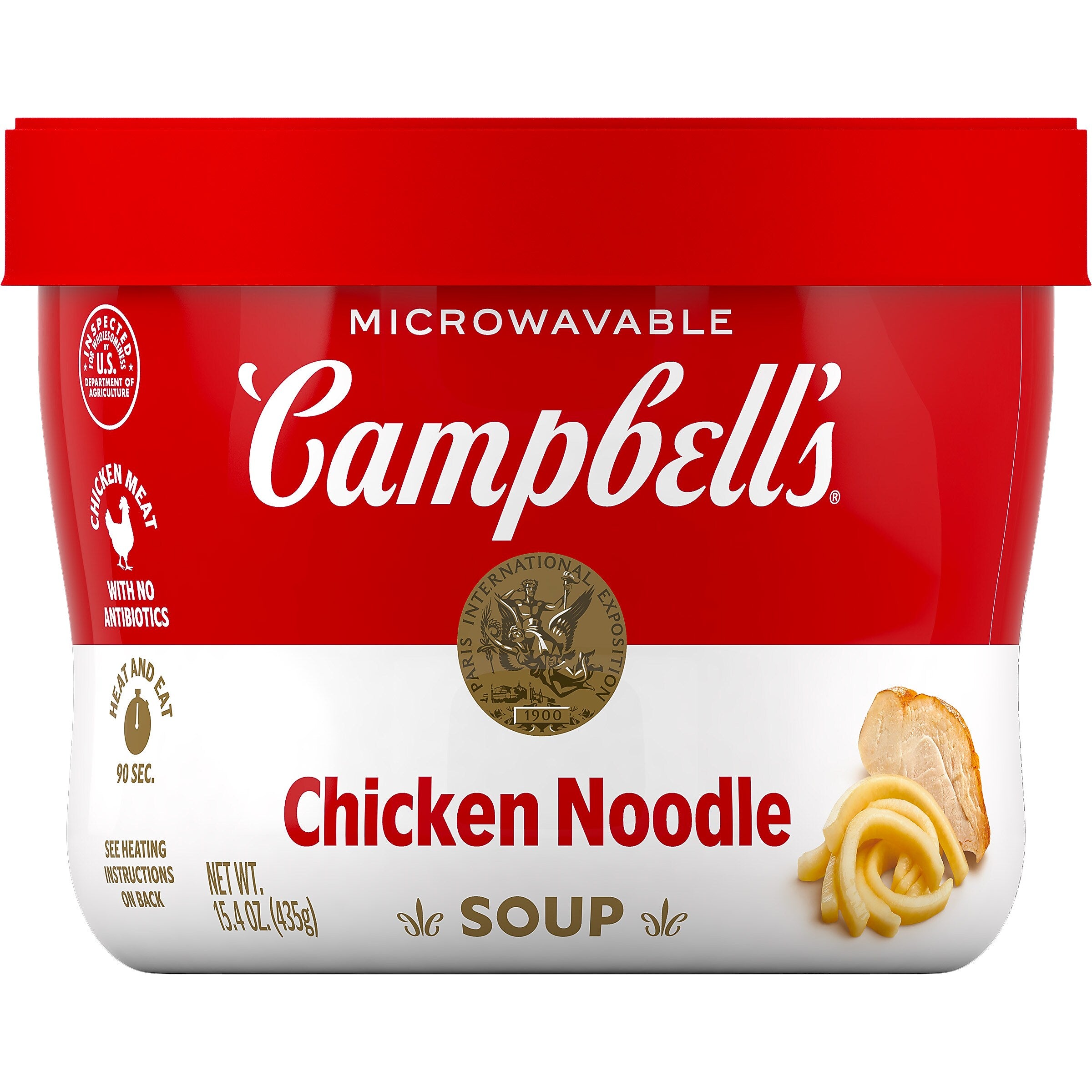 Campbell's R&W Chicken Noodle Soup, 15.4oz Bowl, 8/Box (351-00010)