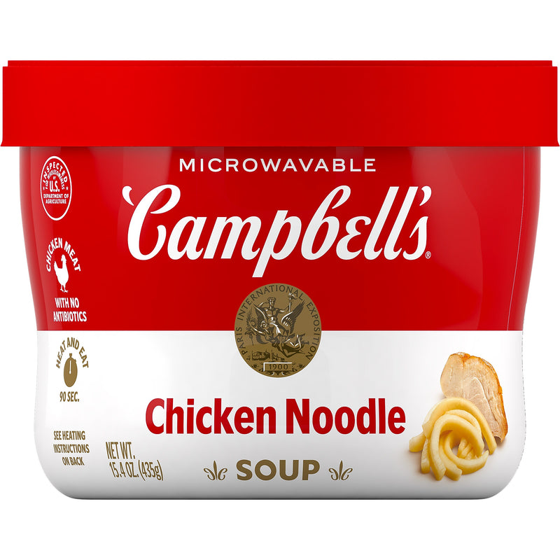 Campbell's R&W Chicken Noodle Soup, 15.4oz Bowl, 8/Box (351-00010)