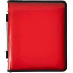 JAM PAPER Zipper 1/2" 3-Ring Binder, Red (400738571)