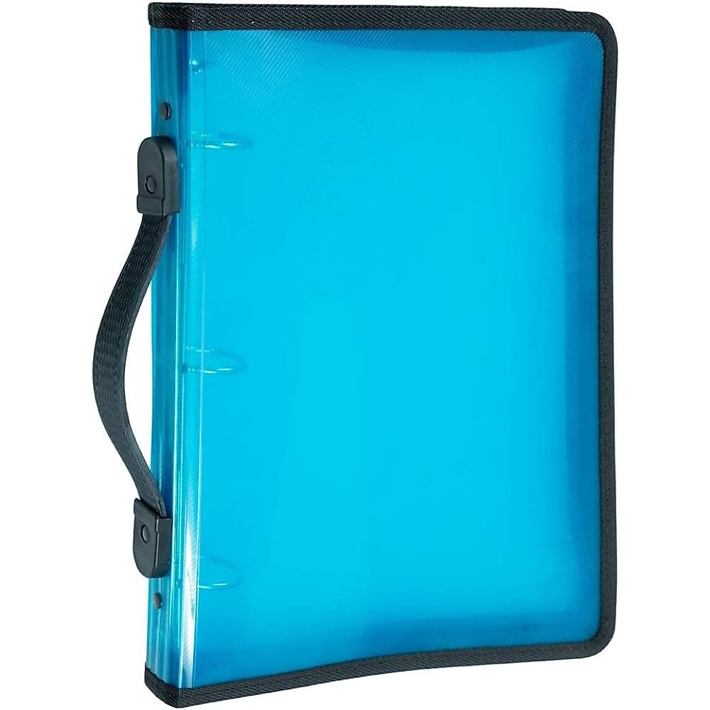 JAM PAPER Zipper 1-1/2" 3-Ring Binder, Blue (400738569)