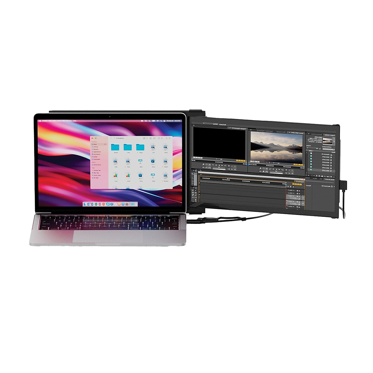 Mobile Pixels Inc. DUEX Plus DS 13.3" 1080p 60 Hz Portable Laptop Monitor, Black (101-1006P04)
