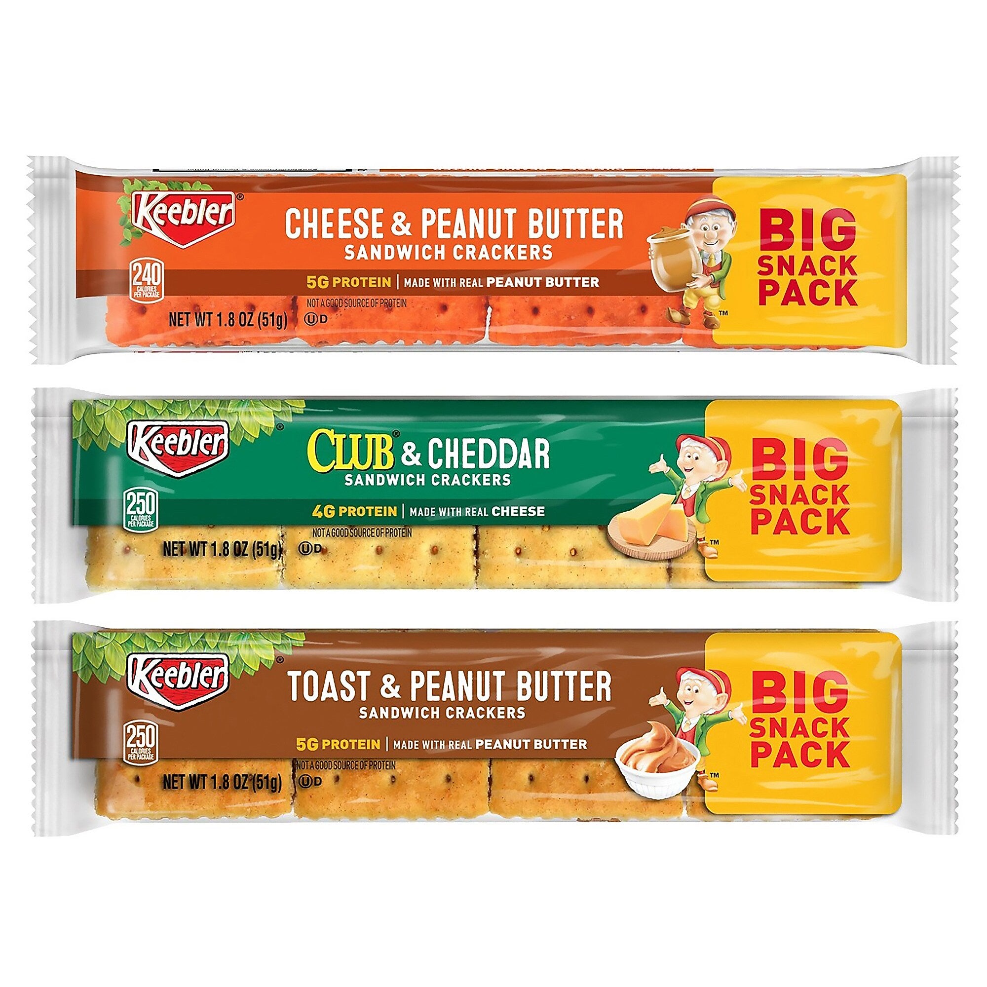 Keebler Cracker Variety Pack, 1.8 oz, 36/count (600-00773)