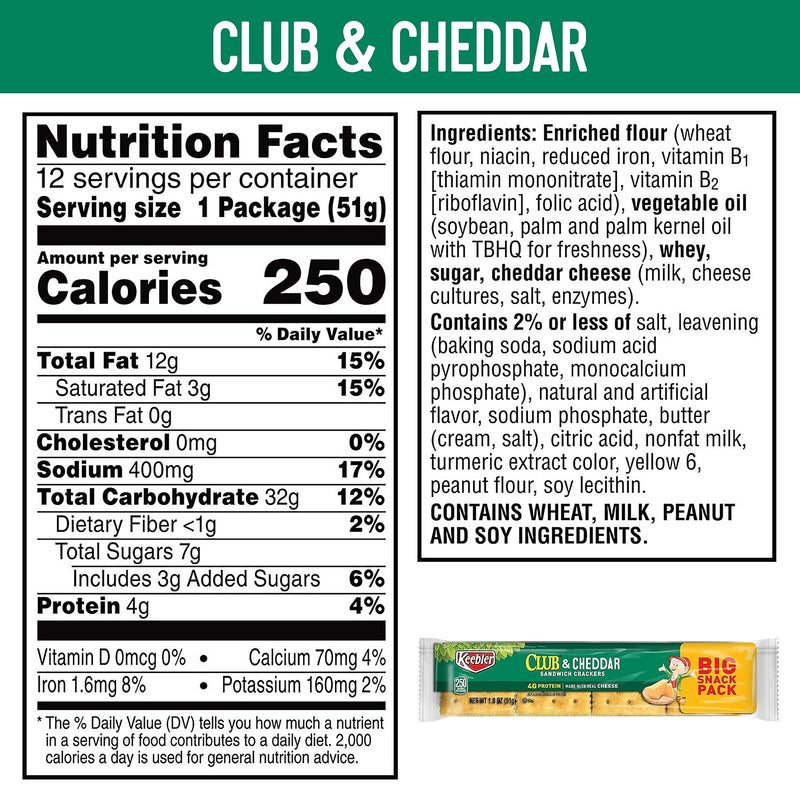 Keebler Cracker Variety Pack, 1.8 oz, 36/count (600-00773)