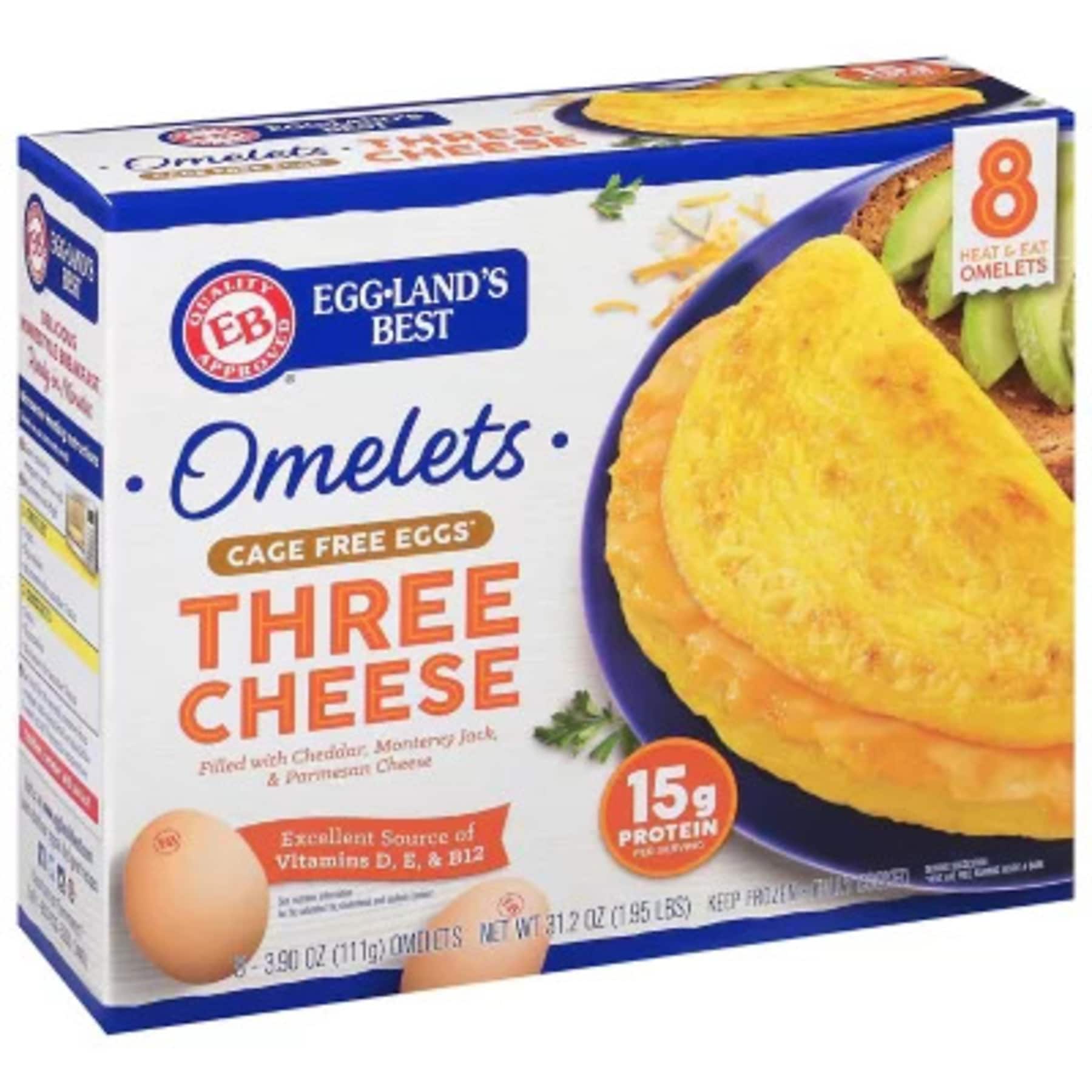 Eggland's Best Three Cheese Cage Free Omelet, 3.90 oz, 8/Box (220-02206)
