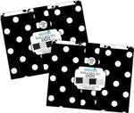 Barker Creek Black & White Dot File Folder, 1/3-Cut Tab, Letter Size, Black/White, 24/Set (4378)