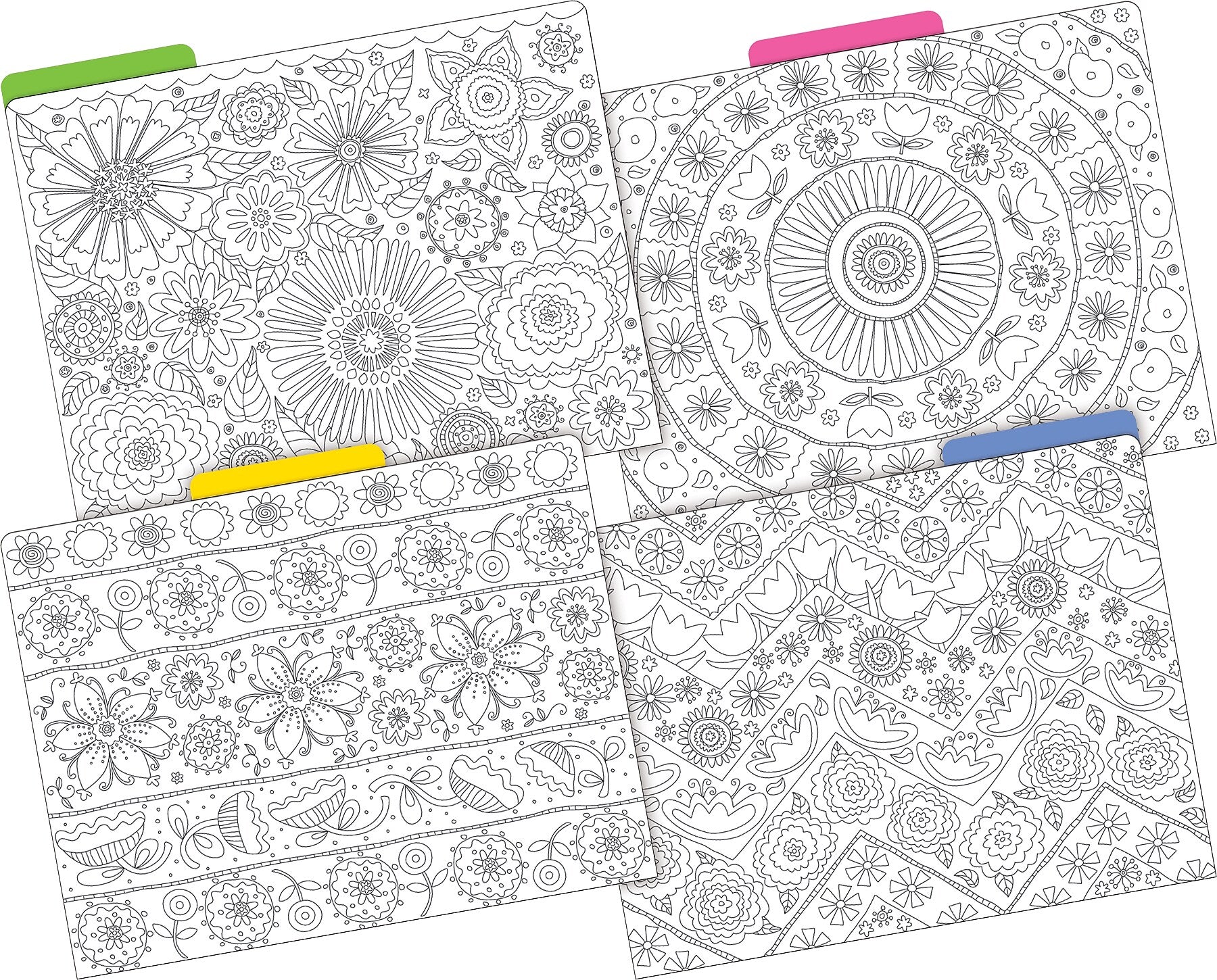 Barker Creek Color Me! In My Garden File Folder, 1/3-Cut Tab, Letter Size, Assorted Colors, 24/Set (4386)