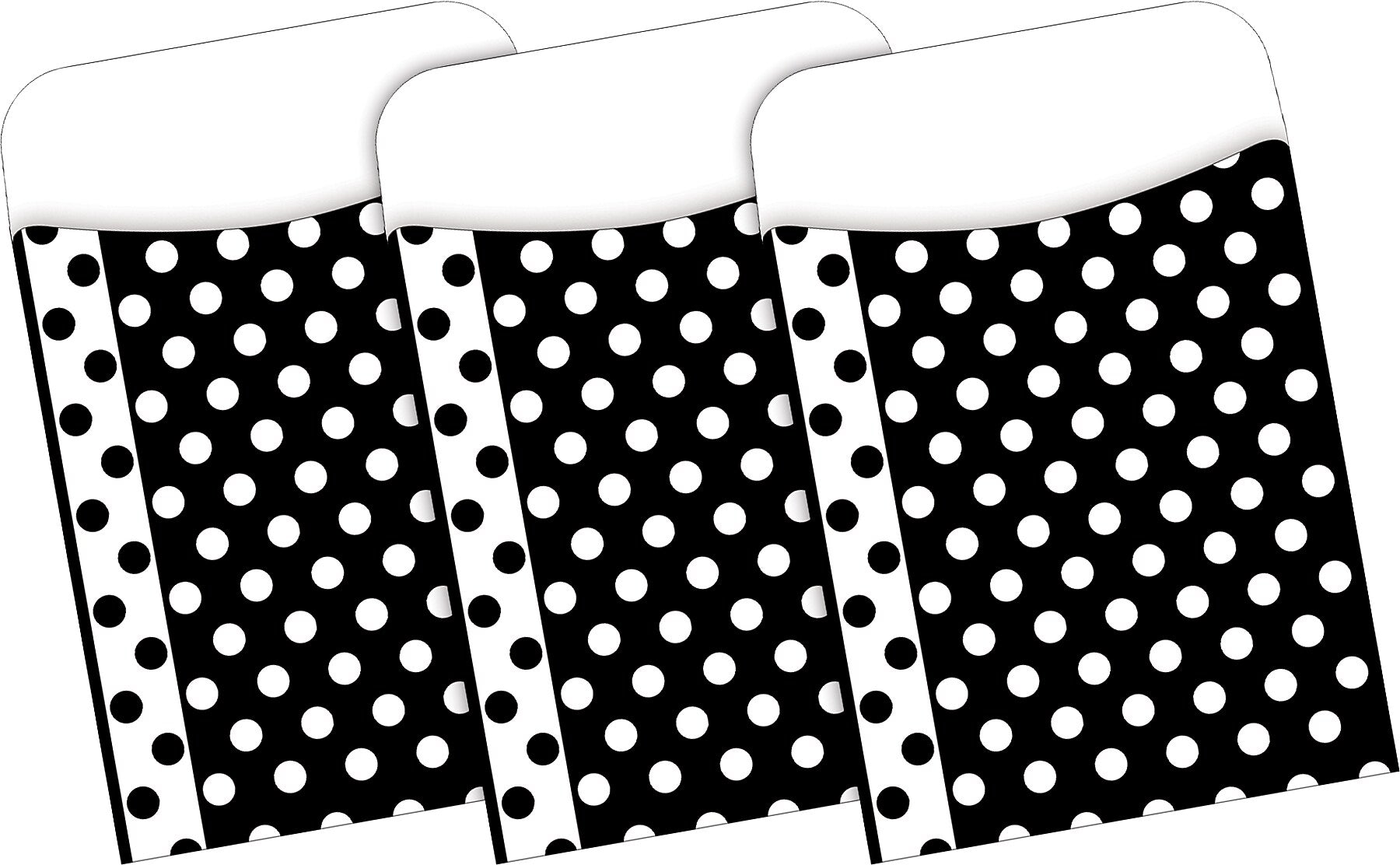 Barker Creek Black & White Dot File Folder, 1/3-Cut Tab, Letter Size, Black/White, 42/Set (4417)