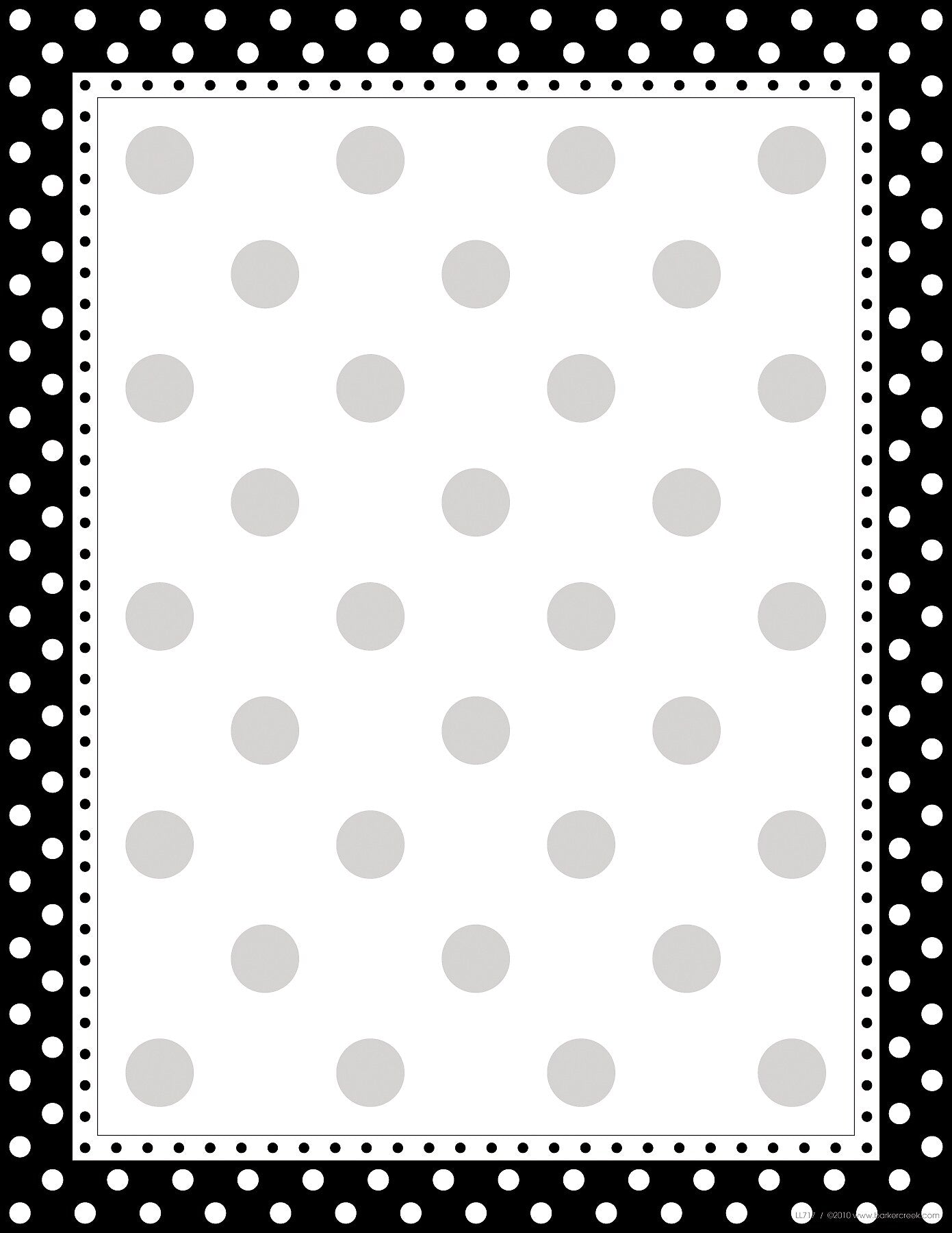 Barker Creek Get Organized Black & White Dots File Folder, 1/3-Cut Tab, Letter Size, Black/White, 107/Set (136)