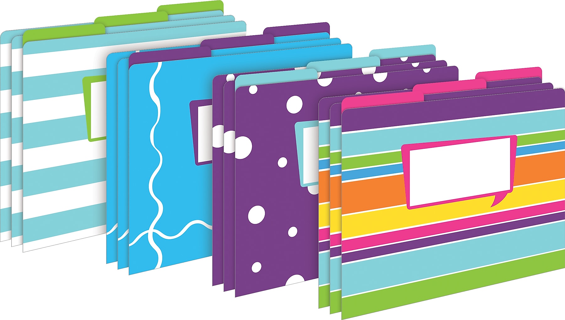 Barker Creek Happy File Folder, 1/3-Cut Tab, Letter Size, Assorted Colors, 12/Pack (2003)