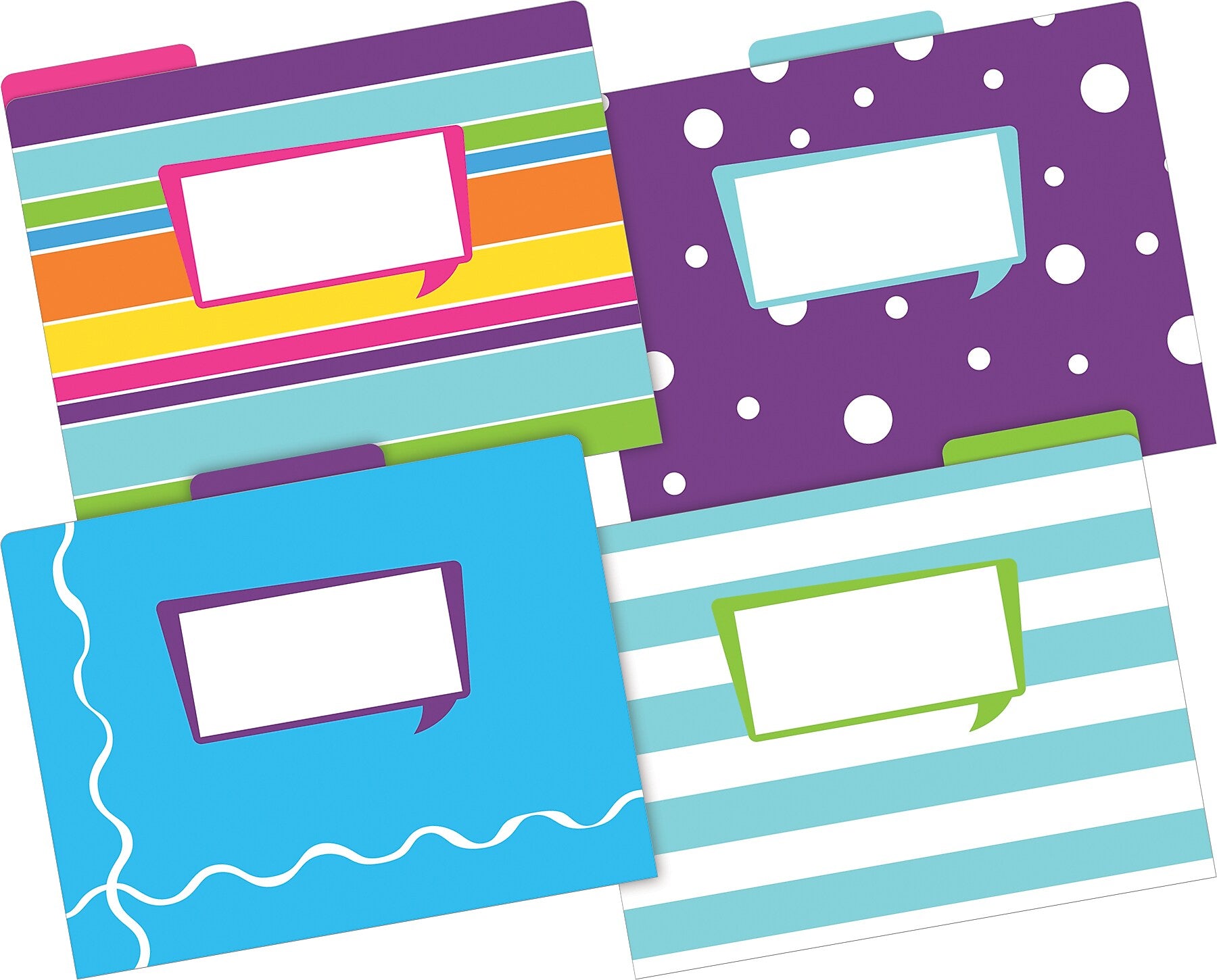 Barker Creek Happy File Folder, 1/3-Cut Tab, Letter Size, Assorted Colors, 12/Pack (2003)