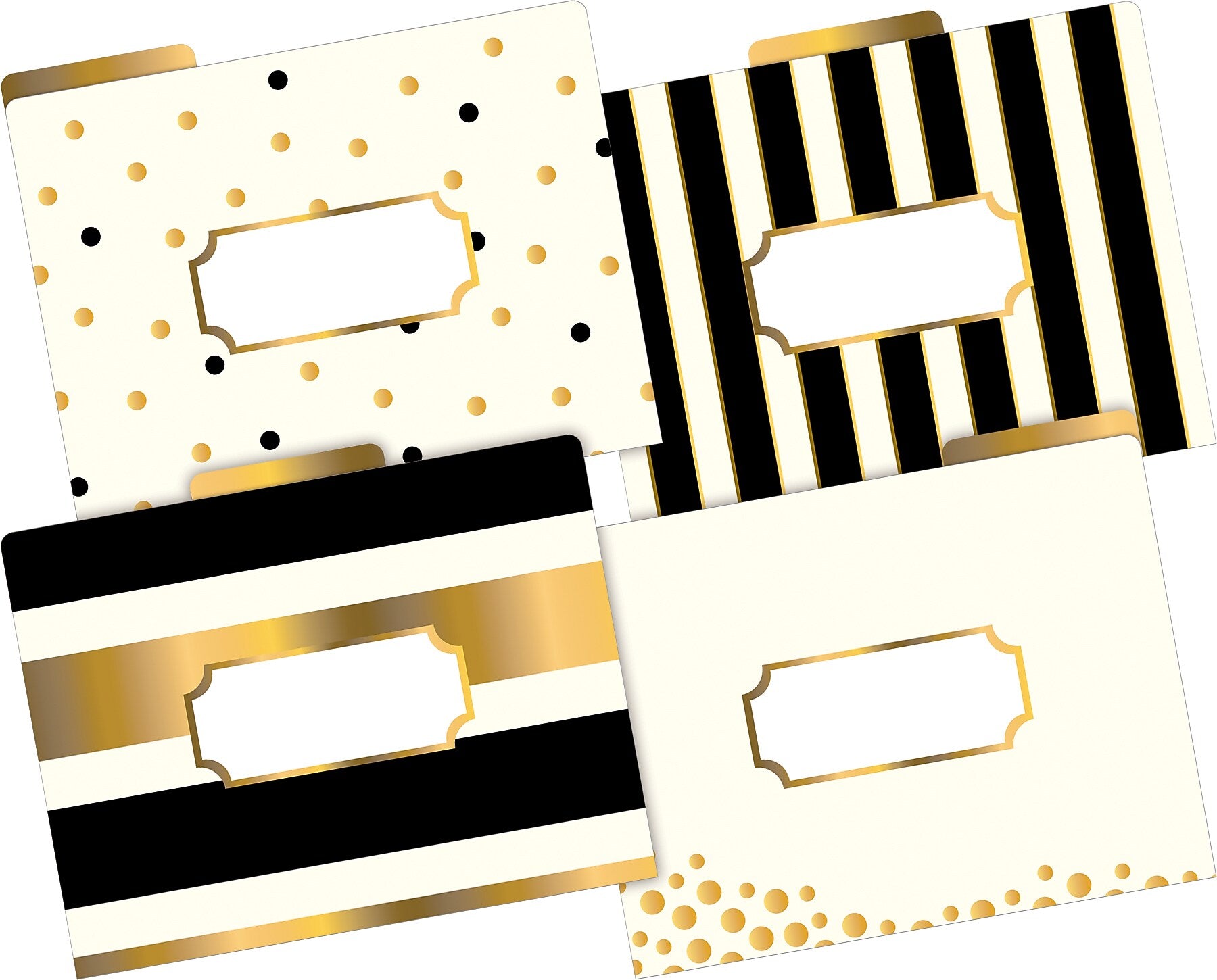 Barker Creek Gold File Folder, 1/3-Cut Tab, Letter Size, Assorted Colors, 24/Set (4372)