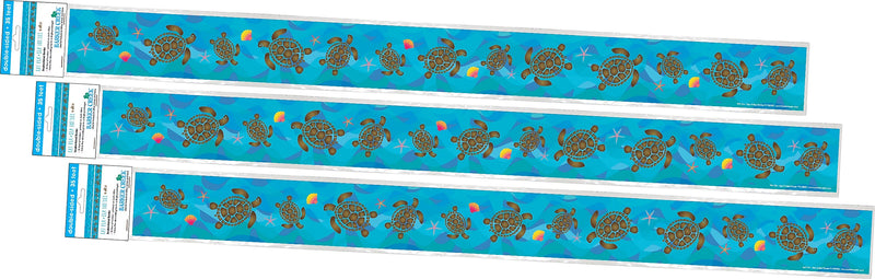 Barker Creek Double-Sided Border, 35" x 3", Kai Ola Sea Turtles, 36/Pack (4307)