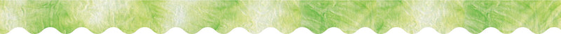 Barker Creek Double-Sided Scalloped Border, 36" x 2.25", Lime Tie-Dye and Ombré, 39/Pack (4334)