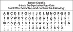 Barker Creek Tie 4" Dye & Ombré Letters and Numbers, Multicolored, 255/Pack (1739)