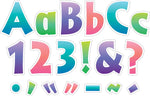 Barker Creek Tie 4" Dye & Ombré Letters and Numbers, Multicolored, 255/Pack (1740)