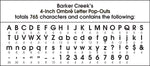 Barker Creek Tie 4" Dye & Ombré Letters and Numbers, Multicolored, 255/Pack (1740)