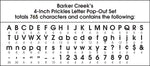 Barker Creek Petals & Prickles  4" Letters and Numbers, Multicolored, 765/Pack (4319)