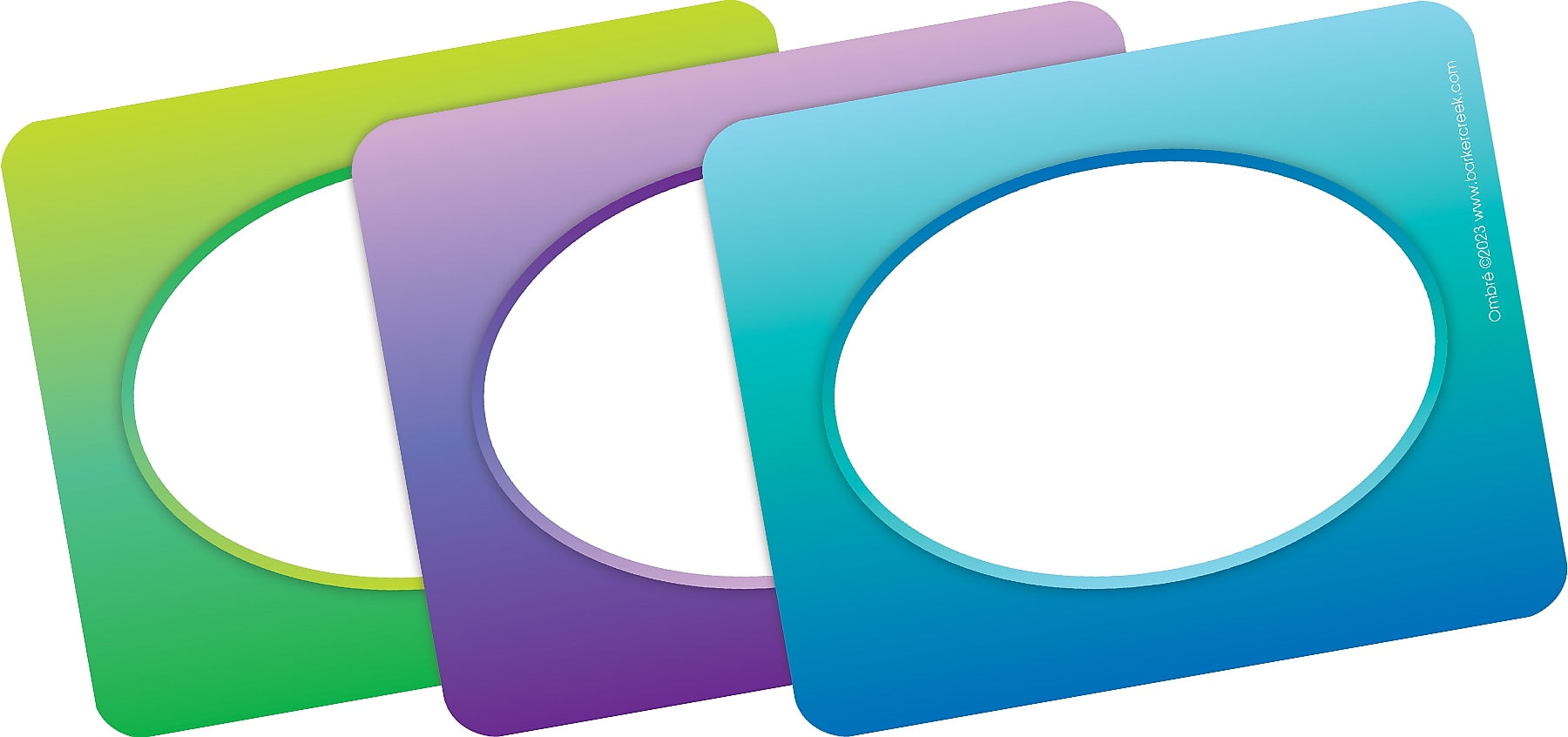 Barker Creek Self-adhesive Ombré School Name Tags, 2.75" x 3.5", 45/Pack (1557)