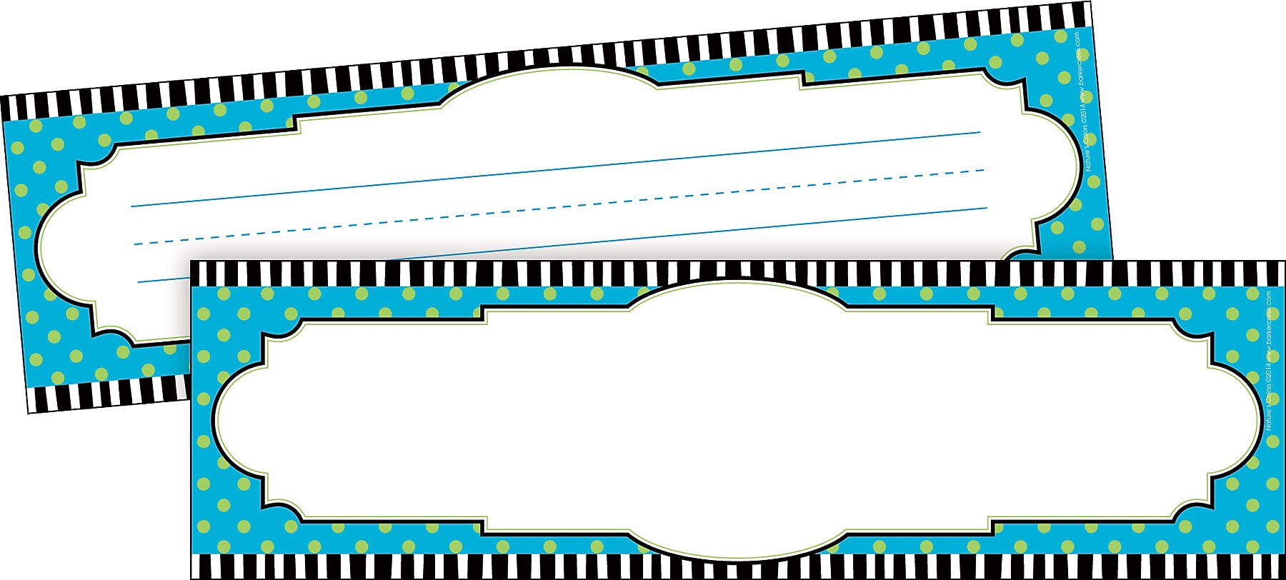 Barker Creek Splash of Color & Black Chevron School Name Plates, 12" x 3.5", 72/Set (4142)