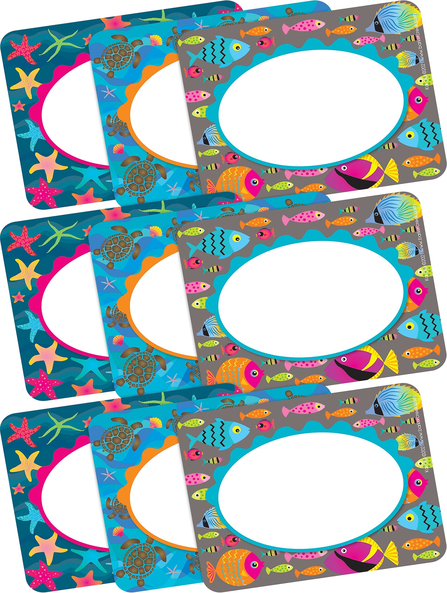 Barker Creek Self-adhesive Kai Ola School Name Tags, 2.75" x 3.5", 135/Set (4313)