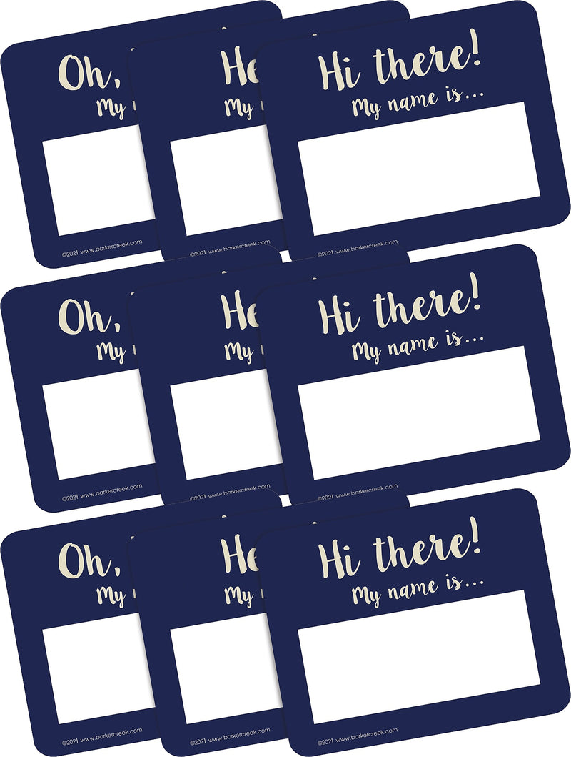 Barker Creek Self-adhesive Oh Hello! School Name Tags, 2.75" x 3.5", 135/Set (4324)